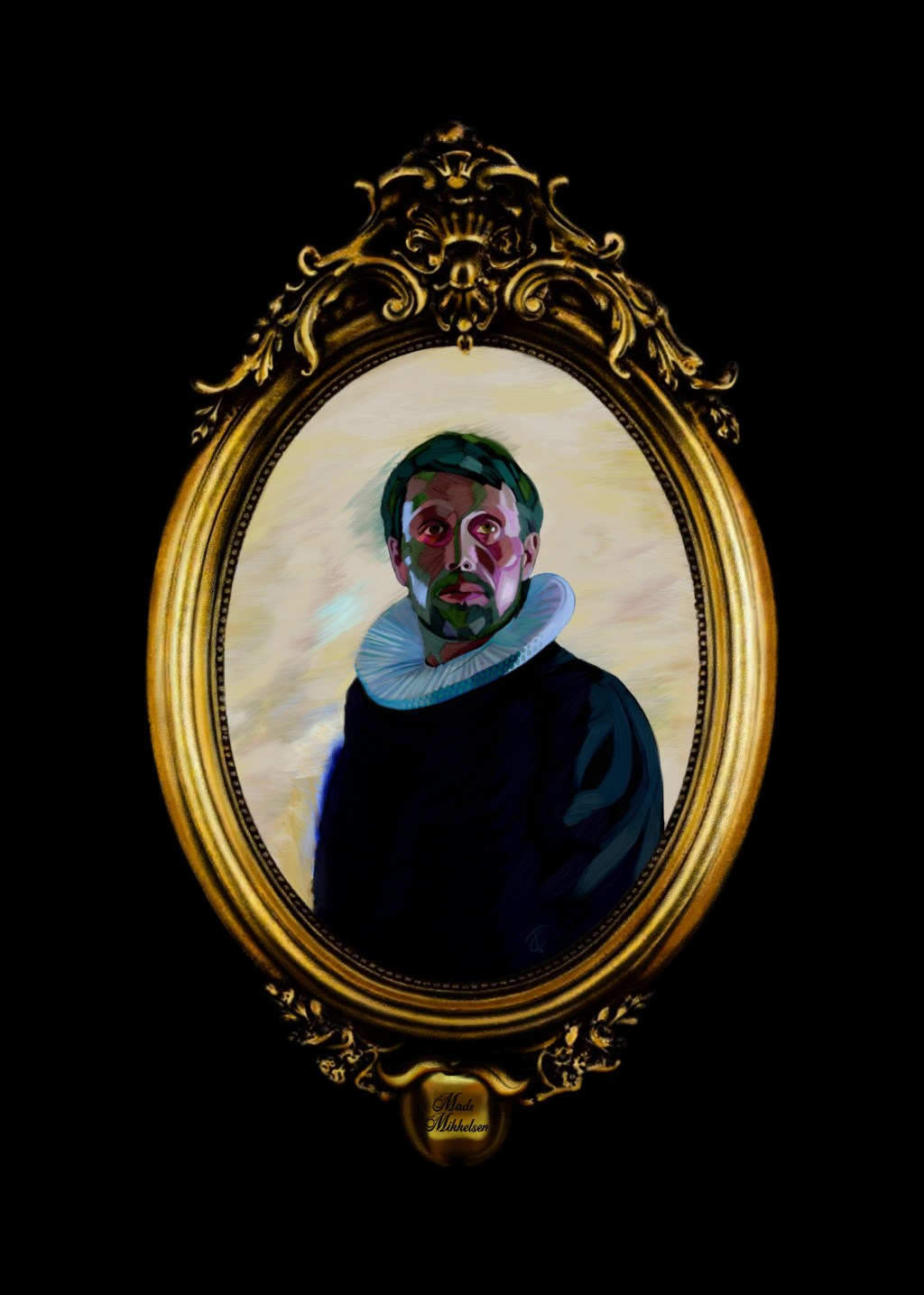 Digital Portrait ‘Mads Mikkelsen/Adam’s Apples’