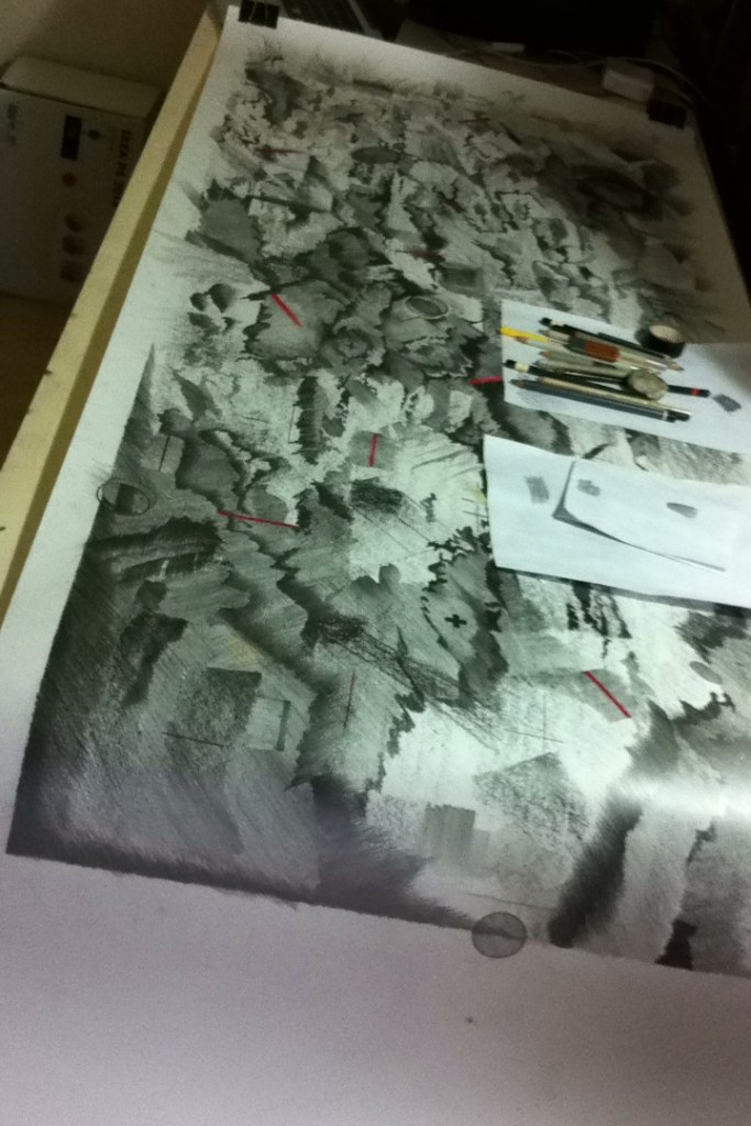 Detail of WIP "TunnelVisions/GreyMass" 0