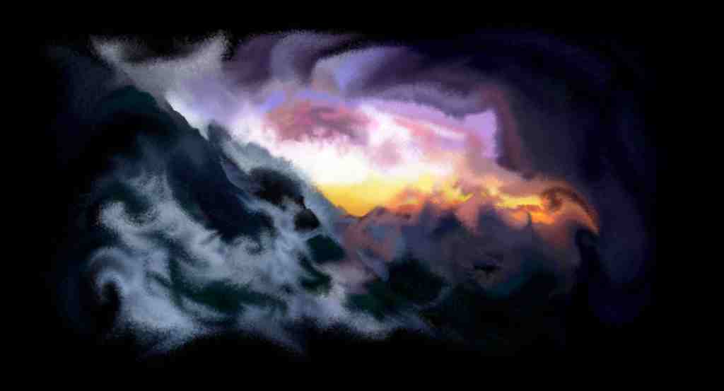 Digital Painting Tunnelvisions / DualLandScape2, 2015