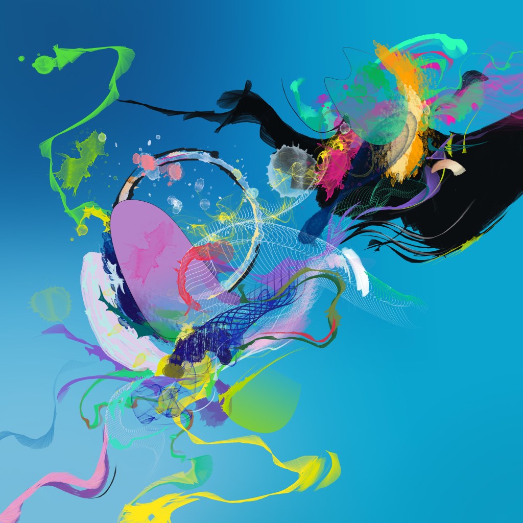 Digital Abstract Painting "Helium" 2016