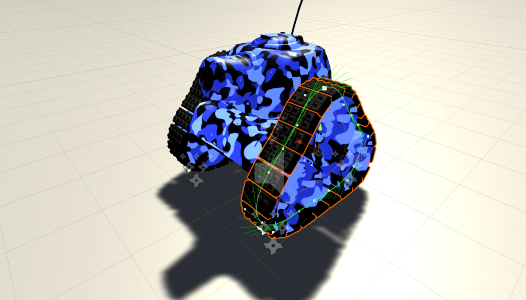 Mobile Tank Game (W.I.P) Screenshot 4: Tank tracks system