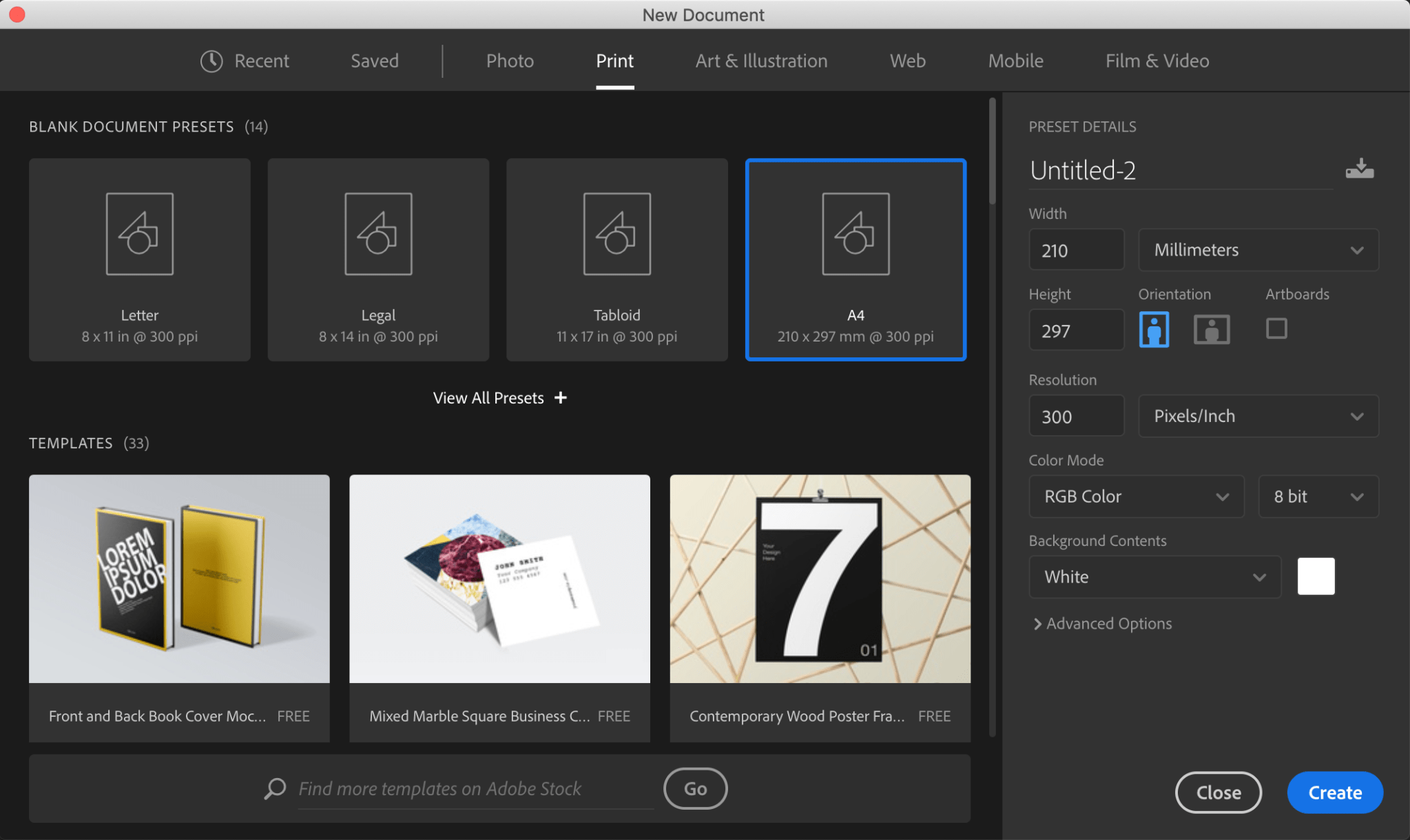 PhotoshopNewDocumentA4