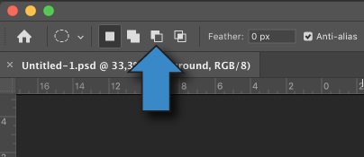 SubtractFromSelectionModePhotoshop