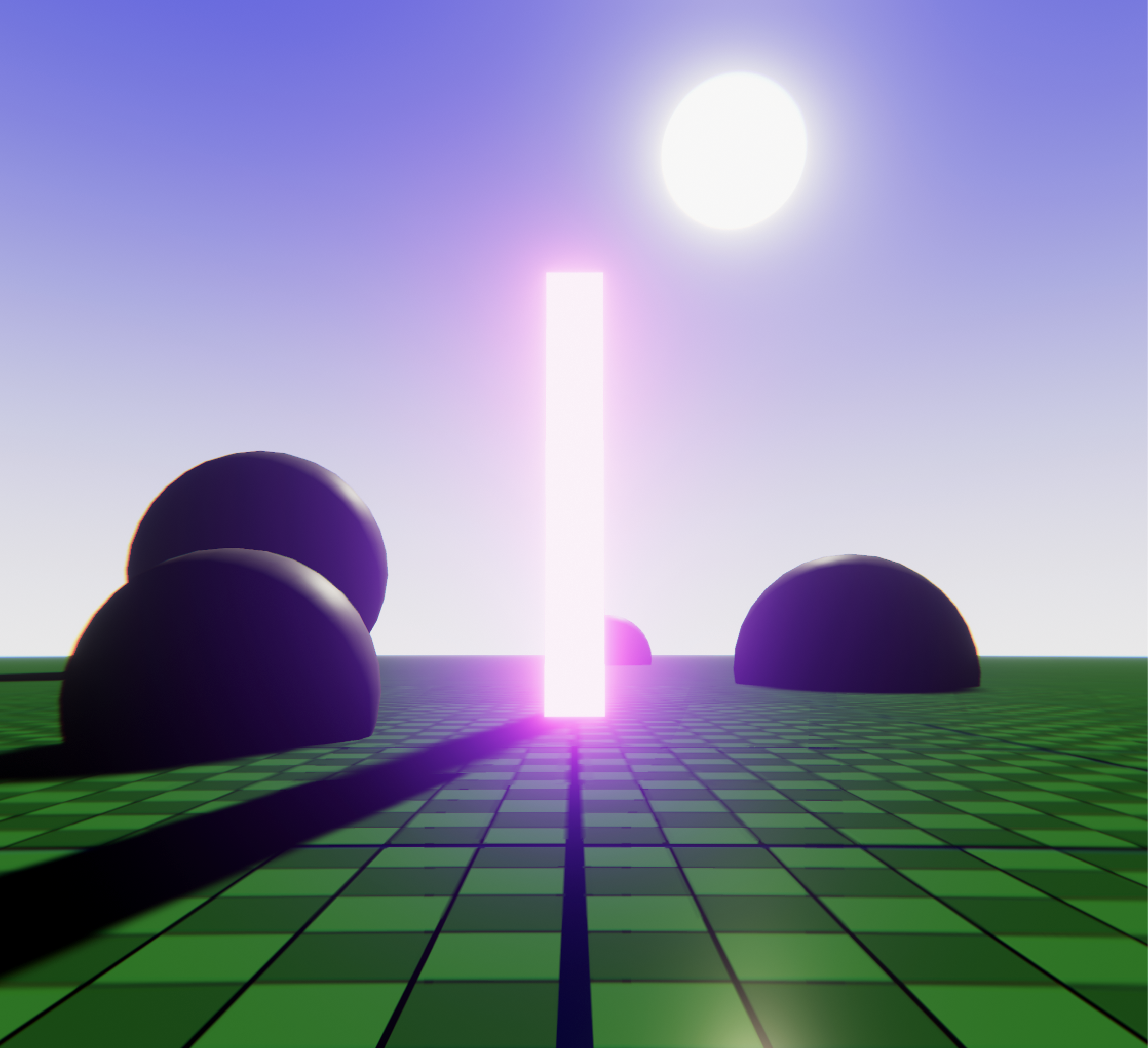 Image displaying the shader graph sun used in the game scene.